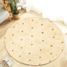 Мексиканский буррито комфортный фланелевый ковер для детской комнаты 150 см, нескользящий большой ковер для декора гостиной