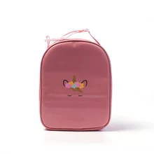 

1pc Free Shipping Unicorn Lunch Box Pink Polyester Cooler Backpack For Kinds With Short Handle Food Carrier DOM112-800