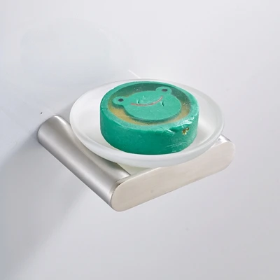 Нержавеющая сталь Никель матовый Аксессуары для ванной комнаты настенный душ оборудования набор для душа Полотенца барная стойка Бумага держатель - Цвет: Soap Dish