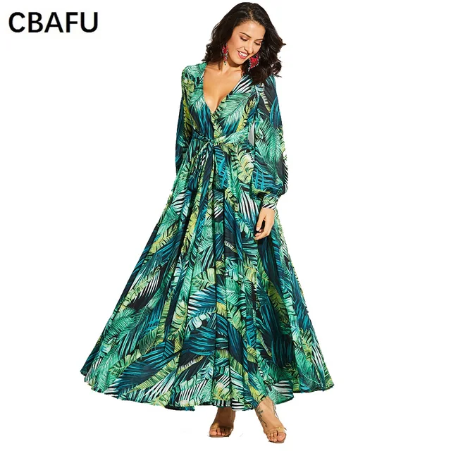 oasis palm print sundress