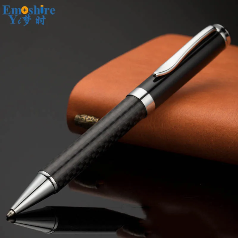 Emoshire Carbon fiber metal turning ball pen creative advertising pen gift ball pen custom LOGO a generation of hair (6)
