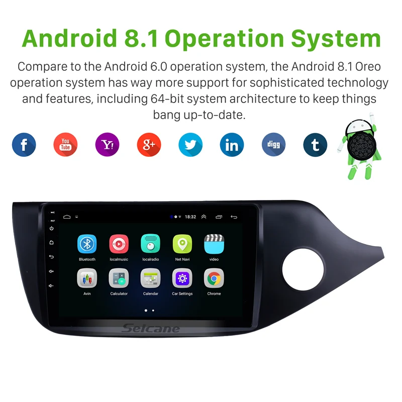Seicane Автомобильный мультимедийный плеер Android 8,1 gps 2Din стерео для 2012 2013 Kia Ceed RHD HD сенсорный экран головное устройство с Wifi