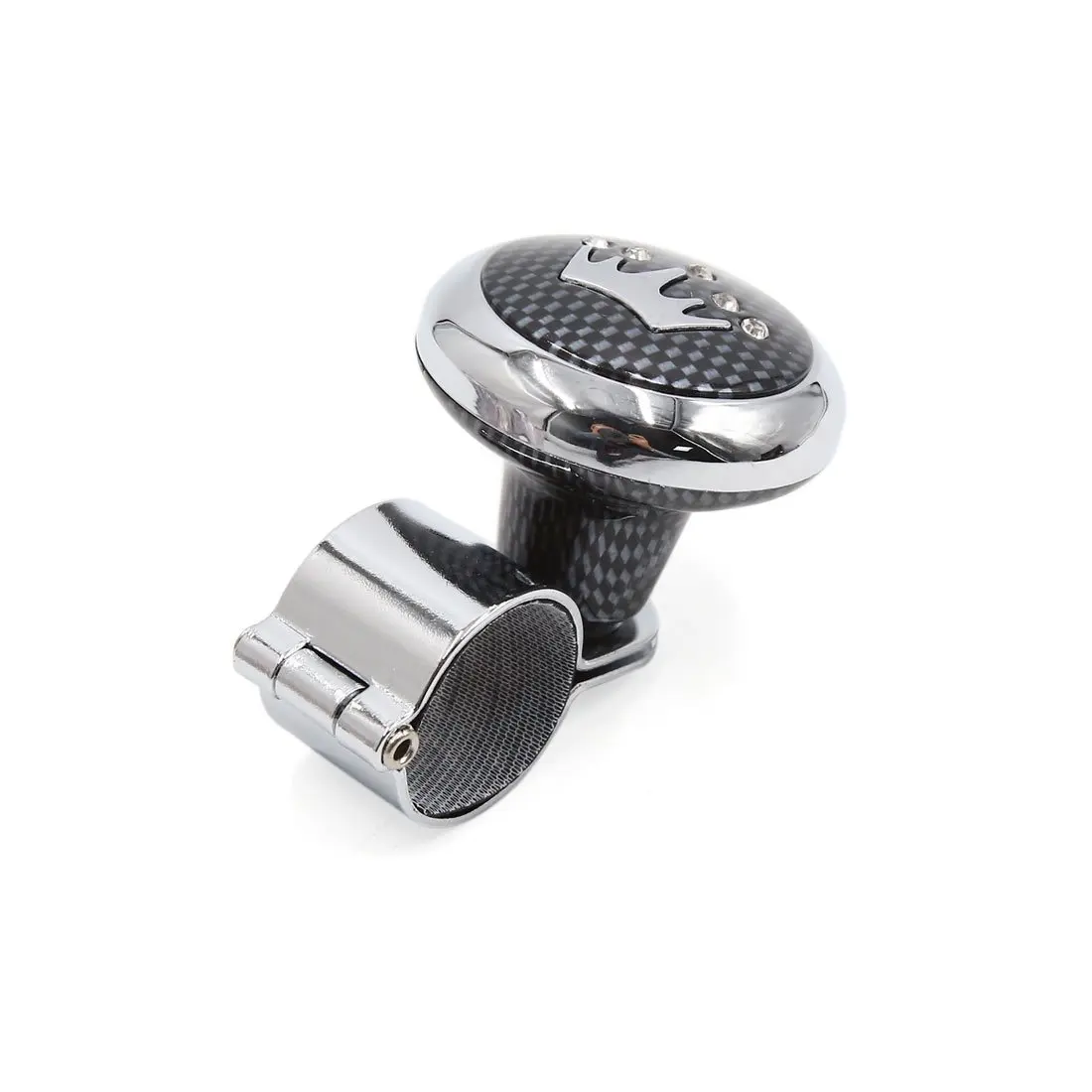 uxcell Carbon Fiber Pattern Car Steering Wheel Spinner Knob Handle Save