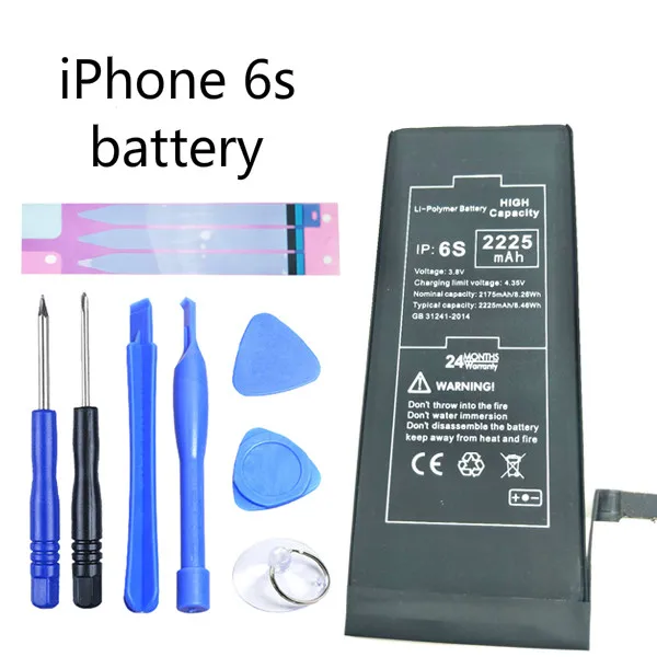 

Original phone for iphone 6s rechargeable battery built-in lithium ion 2225 mA with repair kit and battery sticker