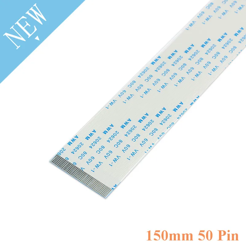 

5pcs 150mm Length 50 Pins 0.5mm Pitch FFC FPC Ribbon Flat Cable Forward Direction For TTL Flex For Camera Touchpad Mouse Pad