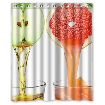 

Personalized Custom Colorful 4th July Eat The World Waterproof Polyester Fabric Bathroom Shower thick curtains