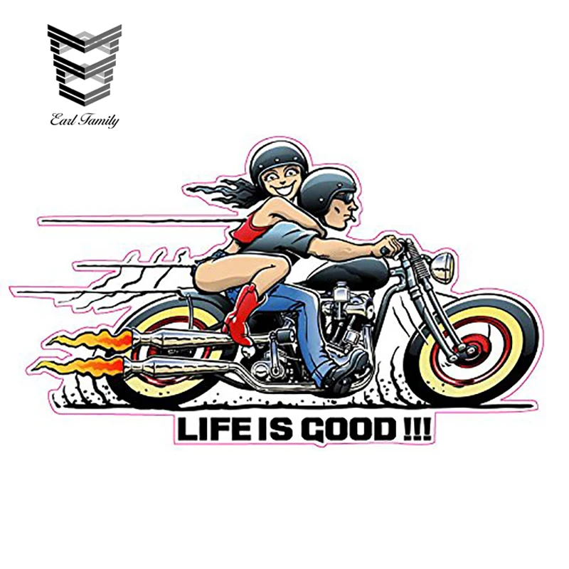 EARLFAMILY 13 см X 7 6 Life is Good Автомобильная наклейка Забавный стиль виниловый Графический декор для внедорожника