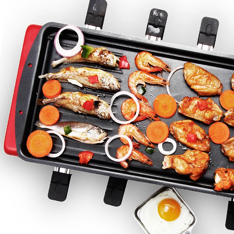 

Household Large Capacity Double-layer Multi-functional Electric Oven Smokeless Electric Grill Pan Good Home Party Helper