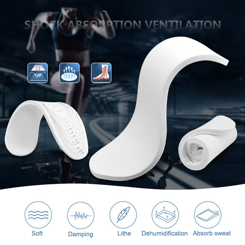 

1 Pair Memory Foam Shoes Pad Orthopedic Breathable Sweat Absorbing Comfy Athletic Insole Shock DIY Healthy Antibacterial Insoles