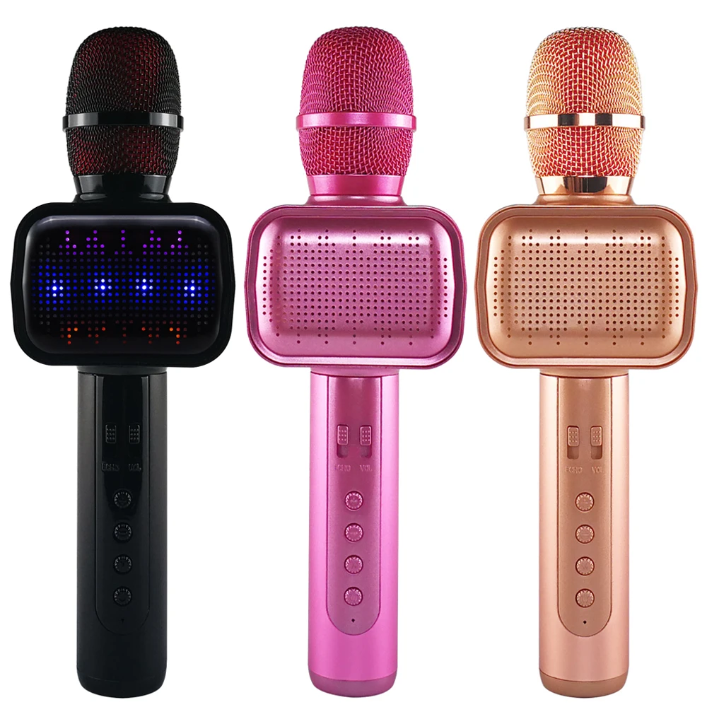 

Karaoke Microphone Wireless Mikrofon Karaoke Player Bluetooth Speaker Amplifier Disco Light Home KTV Singing Mic for phone