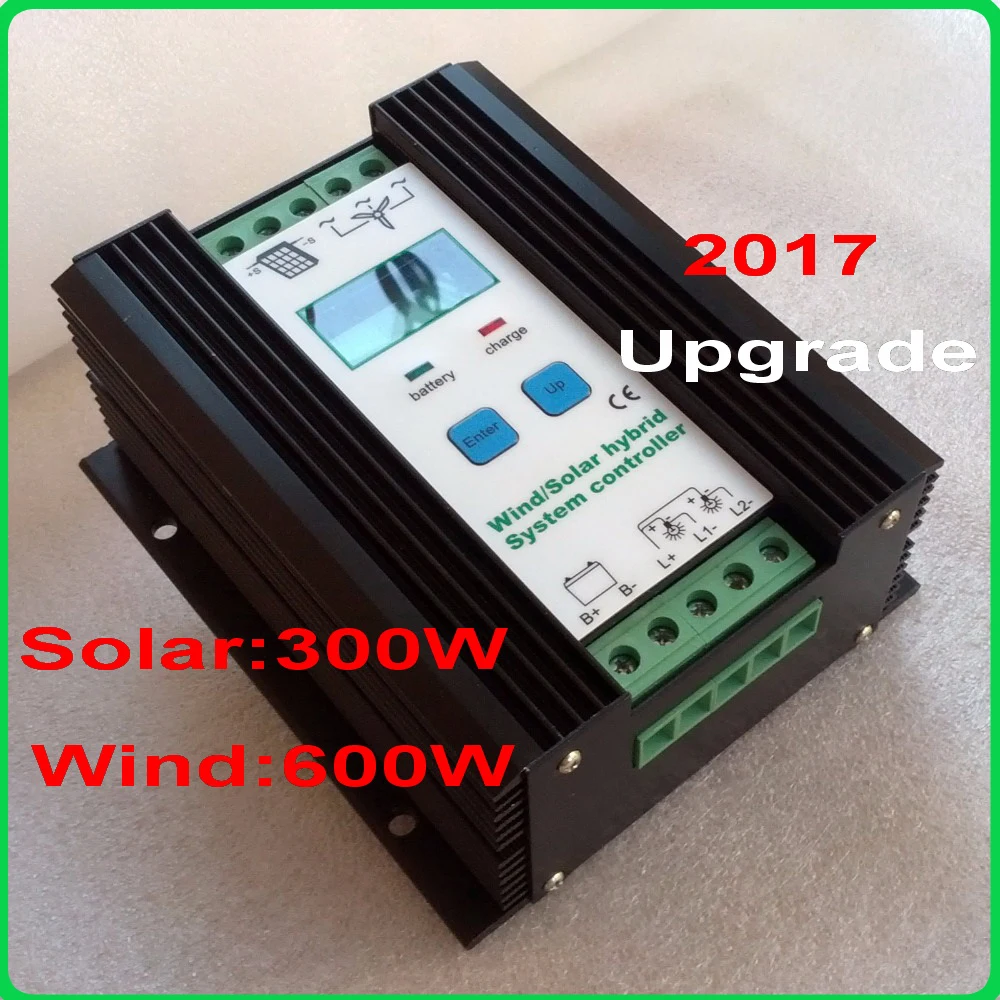 900W MPPT Wind Solar Hybrid Controller 12V 24V for 600W Wind+300W Solar