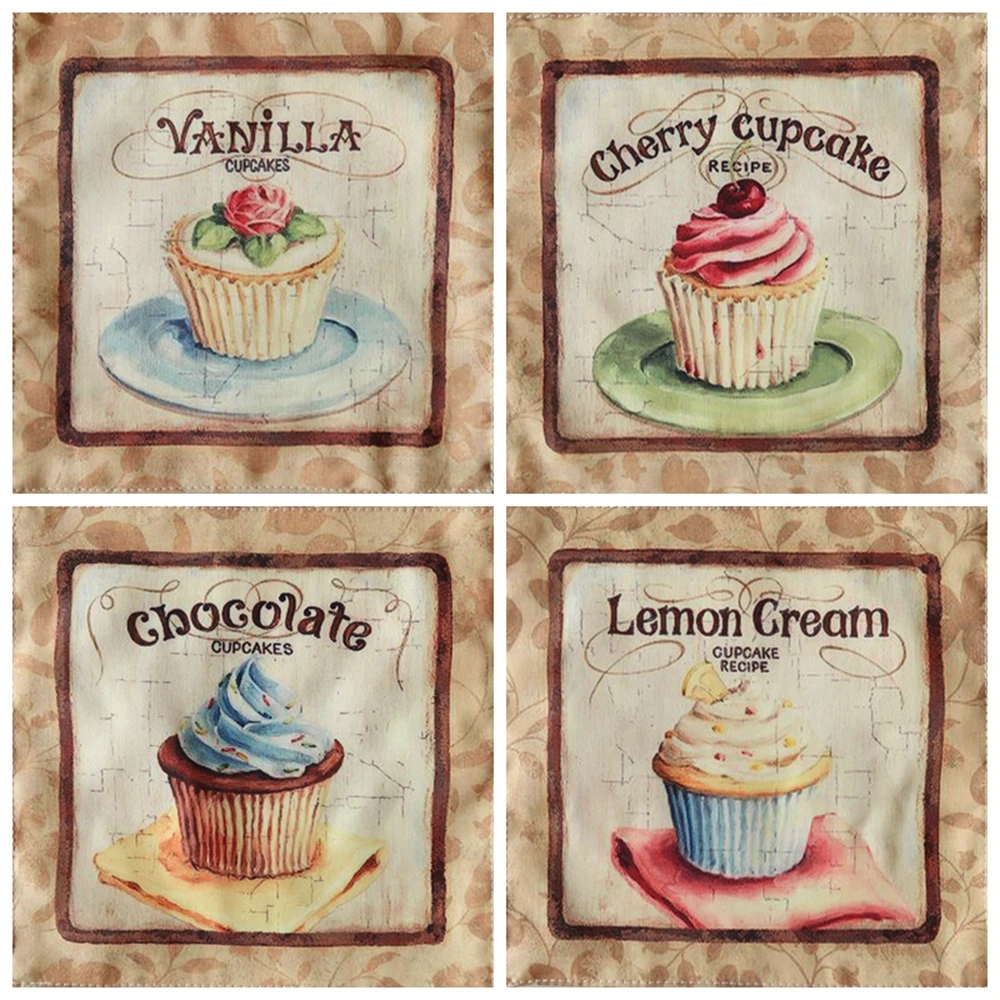 

coffee design cloth Cup Coaster Heat Insulated Pad Placemat Dessert Tablemat Kitchen Accessories Table Mat posavasos