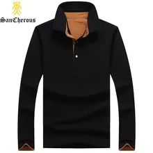 Горячая Распродажа модная мужская рубашка поло с длинным рукавом хлопковая рубашка весна осень Мужская Повседневная рубашка с длинным рукавом Размер M-3XL