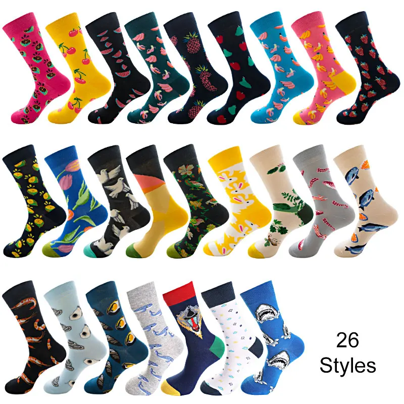 1 пара Новые осенне зимние хлопковые носки для мужчин и женщин|Мужские носки| |