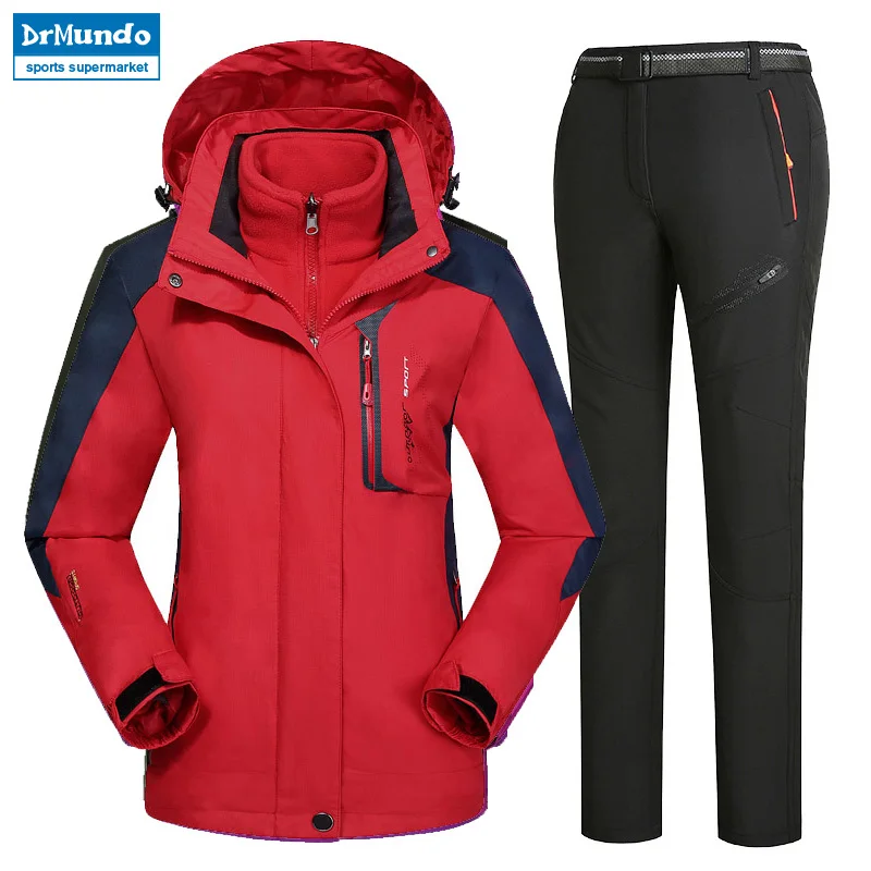 في الهواء الطلق متين النساء للماء التزلج التزلج ارتداء سترة الدعاوى سترة تزلج على الجليد دعوى كبيرة حجم الثلوج الستر زائد الحجم