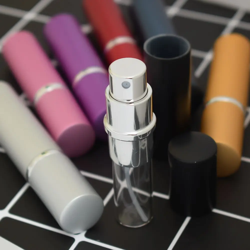 

5ML Travel Aluminum Refillable Perfume Bottle Spray Empty Cosmetic Containers