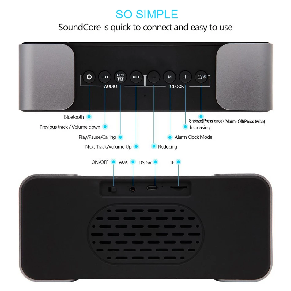 NiUB5 H35 Bluetooth беспроводной динамик стерео Поддержка микрофон FM радио Micro TF SD карта/USB