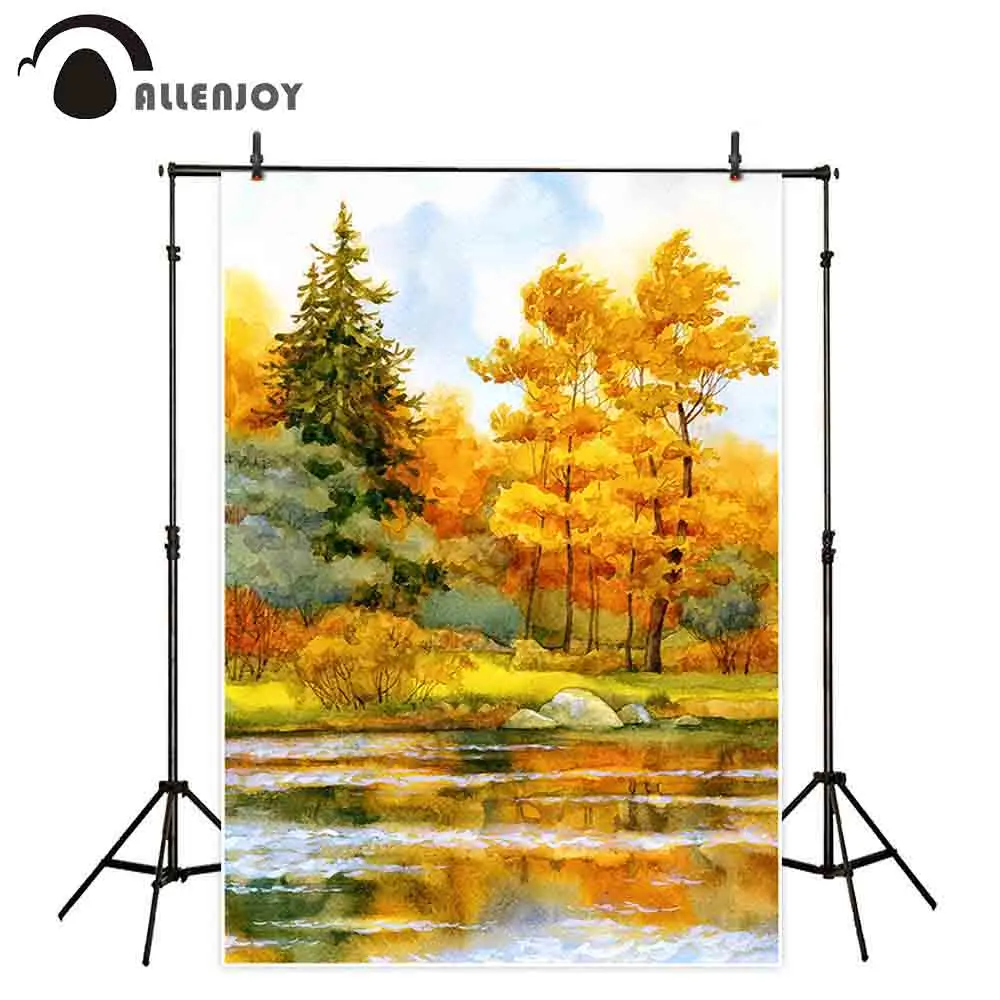 Фон Allenjoy для студийной фотосъемки с акварелью Осенняя фотография искусства воды