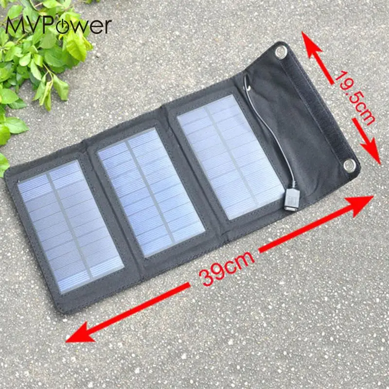 MV power 5W складное солнечное зарядное устройство USB Bank для мобильного телефона