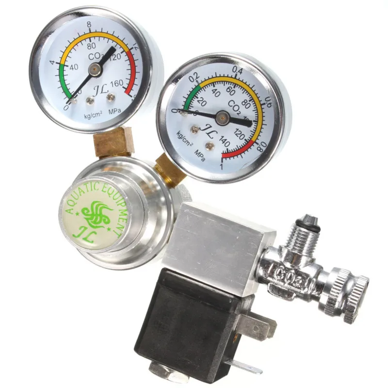 

Home CO2 Regulator with Check Valve Bubble Counter magnetic Solenoid Valve Aquarium Carbon dioxide pressure-reducing valve