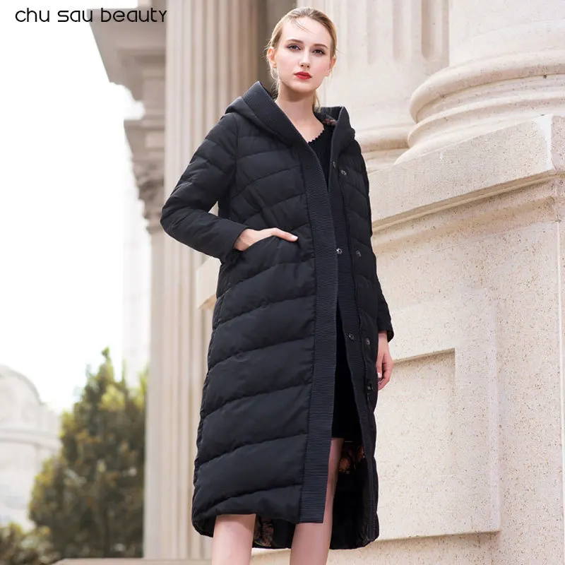 Fashion Winter Jacket Women 2018Print Thick Warm Female