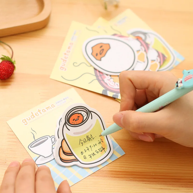 4 шт. креативный Kawaii Японский Корейский Gudetama memo pad планировщик милый стикер липкая бумага для заметок Note школьный аксессуар Bts канцелярские