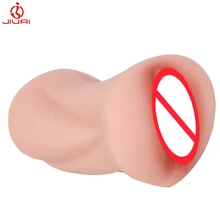 Jiuai brand Sex Vagina Sex Toys for Men Real Vaginal 3D Artificial Vagina Real Pussy Anal Masturbator Cups for man