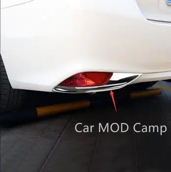 

For Toyota Vios Yaris Sedan 2017 ABS Chrome Rear Fog Light Fog Lamp Cover Trim 2pcs Car Styling Accessories!
