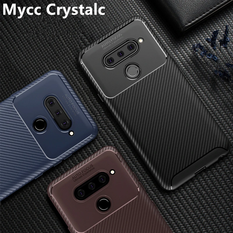Чехол из углеродного волокна для LG V40 ThinQ V405QA V405TA V405UA чехол тонкий прочный