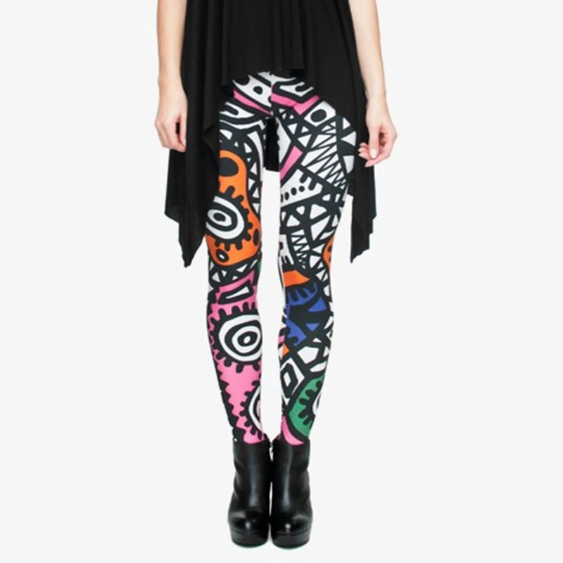 

Fashion High Elasticity Legging Tribe Totem 3D Printing Women legins Stretchy Trousers Slim Fit Pants Leggings