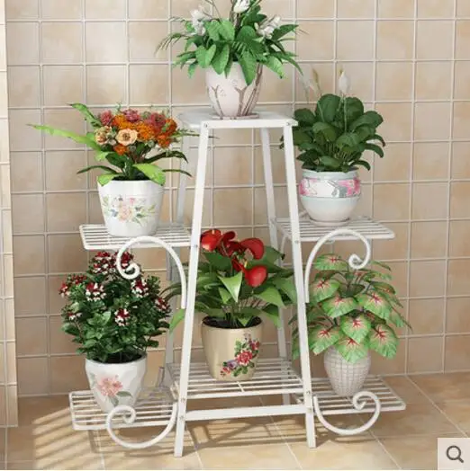 

Flower rack multi-storey indoor special domestic balcony decoration rack wrought iron living room space saving flower rack