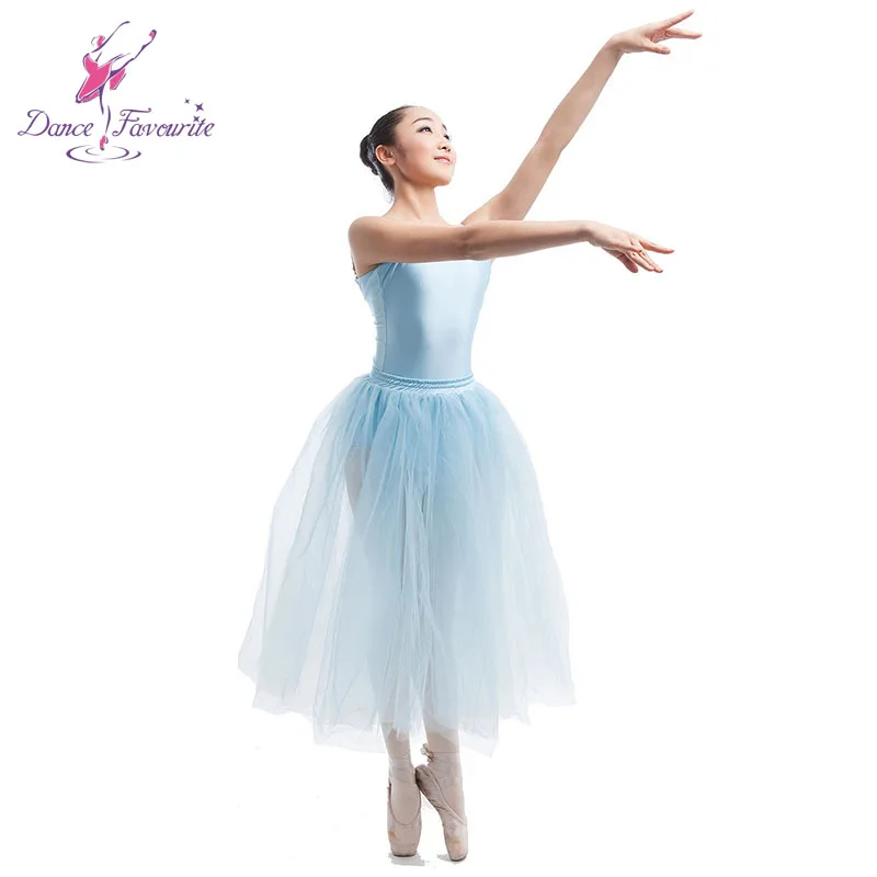 In Stock! Adult Girls Light Blue Ballet Dance Tutu Costume Set including Leotard and Tutu Skirt
