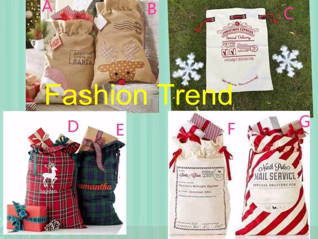 30pcs Lot Free Shipping Hot Christmas Canvas Gift Bag Whole 30pcs Lot Free Shipping Hot Christmas Canvas Gift Bag Whole Santa Sacks Stripe Plaid Burlap