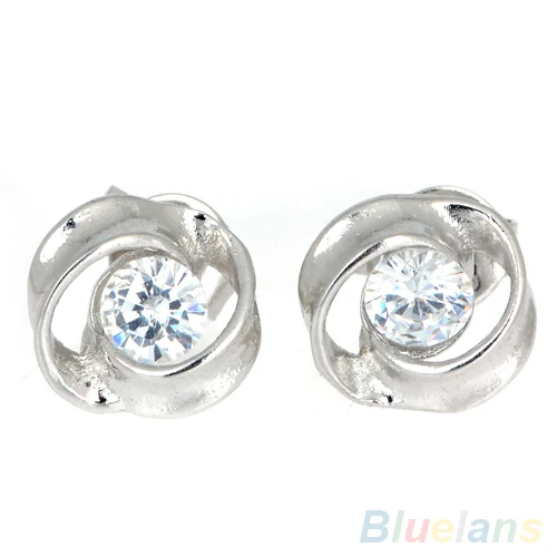 

Bluelans 5 Pairs Retro Vintage Women's Silver Plated Crystal Shiny Ear Studs Earrings