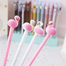 5 шт. Фламинго Лебедь гелевая ручка подпись ручка Эсколар. школы канцелярский товар промо-подарок Lucky розовый пластиковая гелевая Pennen