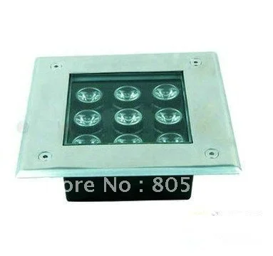 Квадратная Форма 9 W светодиодные грунтовые светильники Светодиодный Скрытая лампа DC12/DC24V или AC85-265V IP65