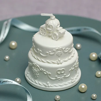 

Pumpkin Carriage Cake Silicone Candle Mold Wedding Decoration Candle Silica Gel Mould DIY Gypsum Plaster Molds