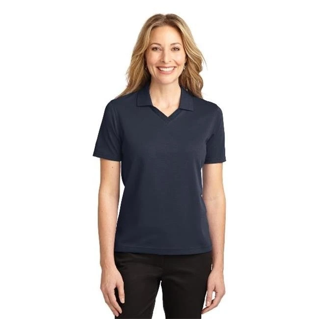 Port Authority L455 Ladies Rapid Dry Polo T-Shirt Classic Navy - Medium