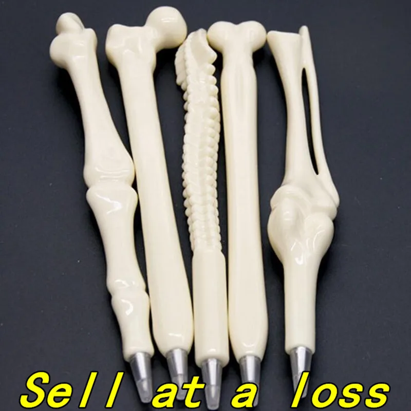 5pcs Y22B Fun 0.7 Refill Ballpoint Ballpen Bone Novelty Lead Pencil