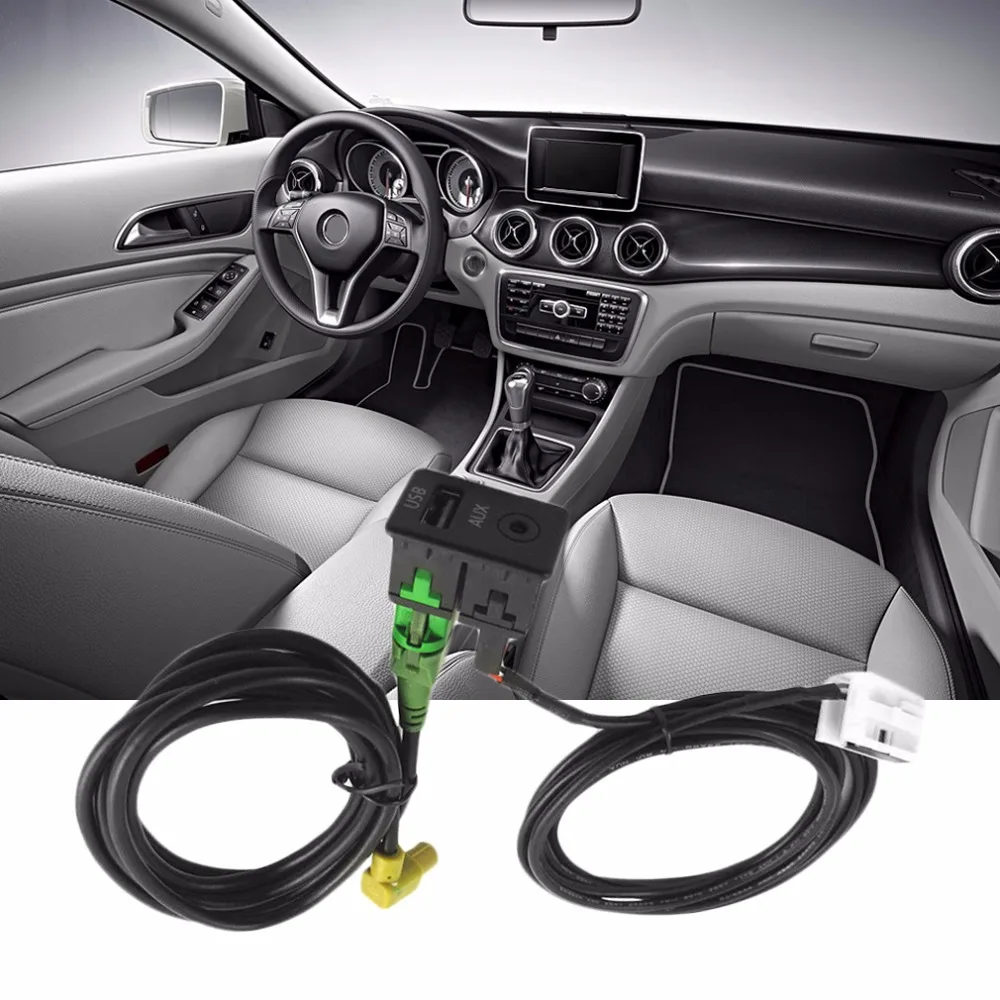 Car Aux And USB Switch Cable Car USB AUX Audio Vedio Cable Switch Plug