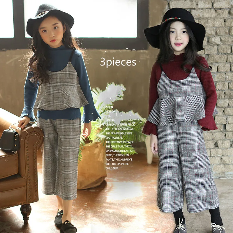 

2018 Autumn Baby Girl Clothes Set Winter Baby Clothes Set Spring T-shirt + Vest + Pants 3pcs Kids Clothes Sets Children Clothing