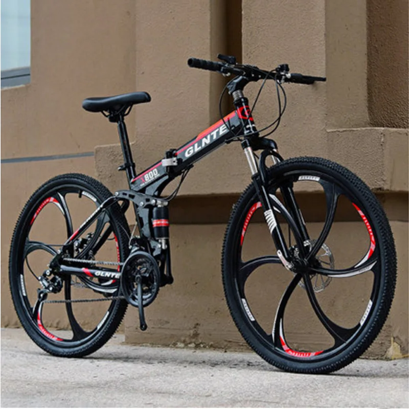 Discount Mountain Bike Folding Bicycle Six Wheel Both Men and Women Adult 26-inch 21 Speed 24 Speed 27 Speed 0