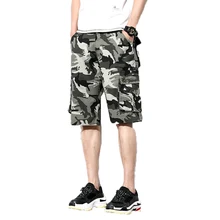 Мужские шорты Карго, камуфляжные, повседневные, дизайнерские, военные, хлопковые, свободные, качественная одежда, Homme, повседневные, бермуды, 28-38