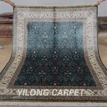 Yilong 5,9 'x8. 2' Античная hand made персидский ковер Тебриз темно-синие ручной работы турецкий ковер(0759