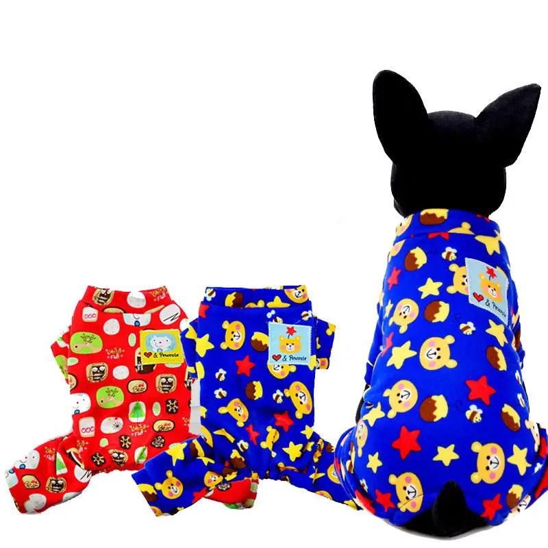 Winter New Dog Christmas gift Warm Lovely Jumpsuit Winter