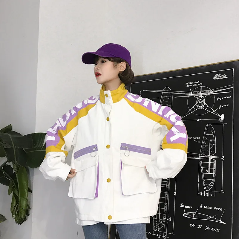 Best 2020 New Spring Autumn Korean Oversize Short Coat Women Female Loose BF Tooling Jacket Girls Tops O