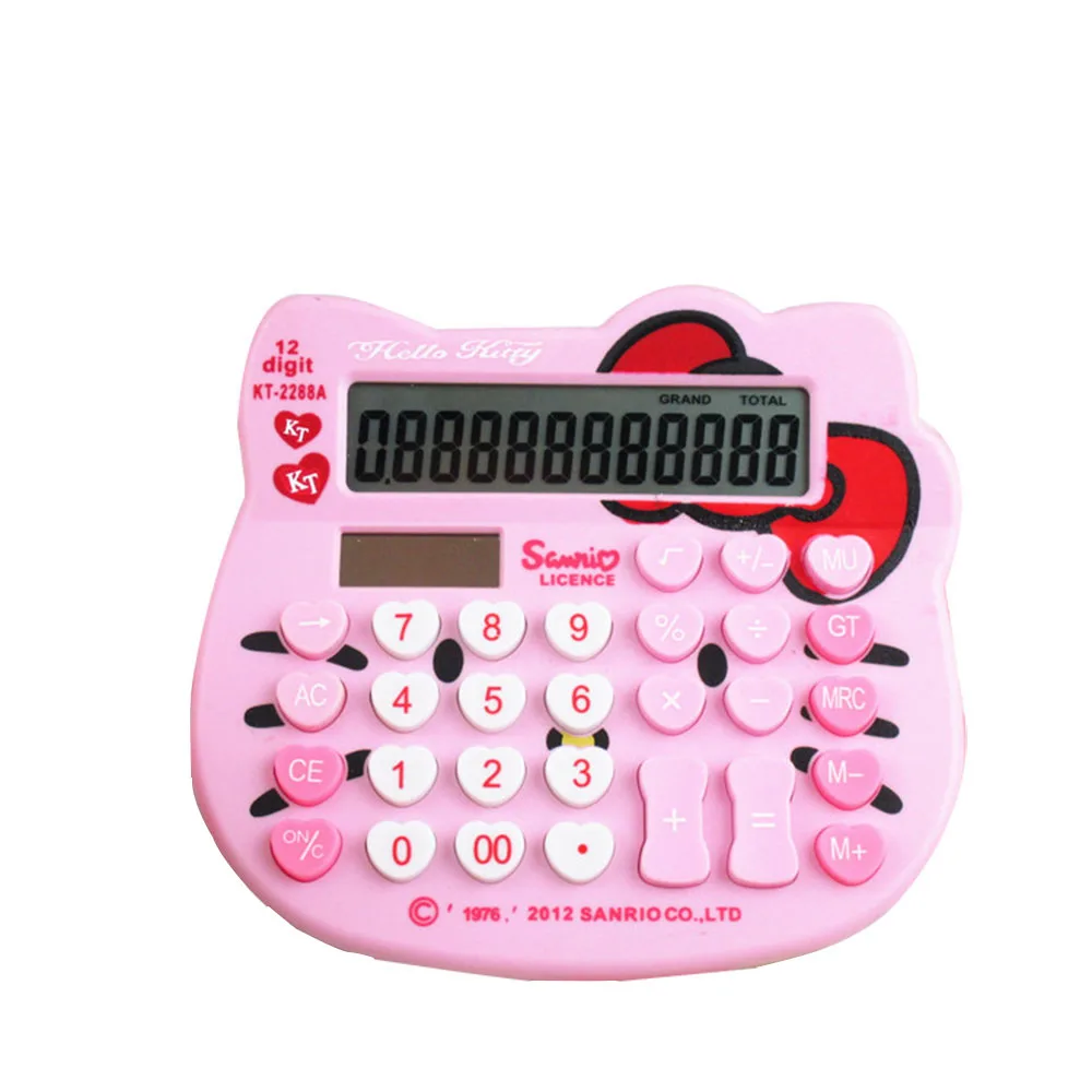 مرحبا كيتي مكتب آلة حاسبة إلكترونية المزدوج البطارية الشمسية بالطاقة كمبيوتر مكتبي Calculadoras لطيف حساب Machion مرحبا كيتي مكتب آلة حاسبة إلكترونية المزدوج البطارية الشمسية بالطاقة كمبيوتر مكتبي Calculadoras لطيف حساب Machion