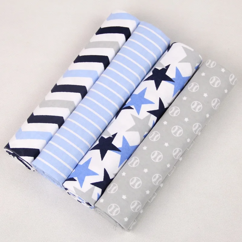 

4Pcs/Lot Cotton Diaper Baby Swaddle Newborn Blankets Sets Newborn Baby Multi-use Blanket Infant Wrap 76*102cm