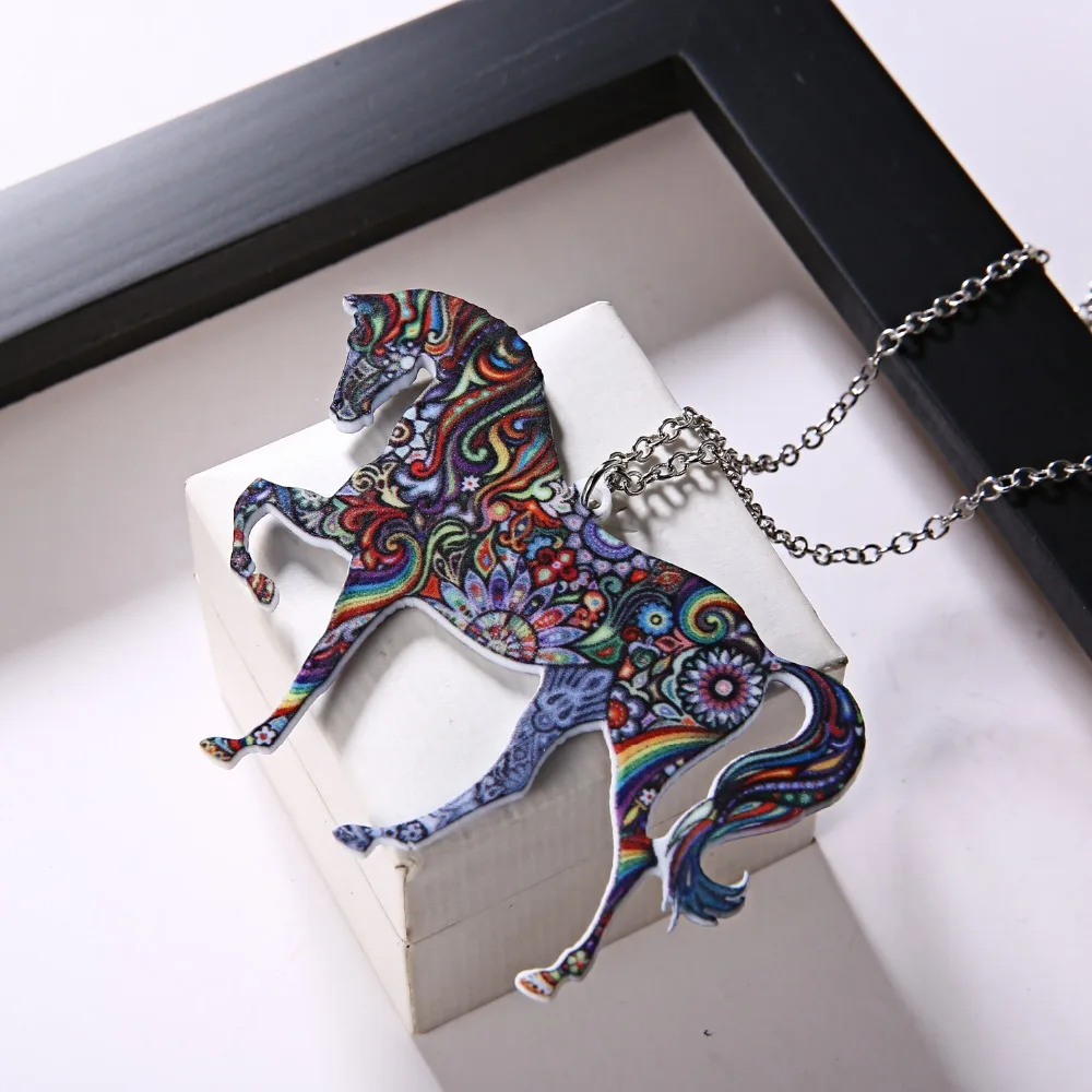 Женское ожерелье с подвеской в виде цветка лошади|horse pendant necklace|necklaces for womenpendant