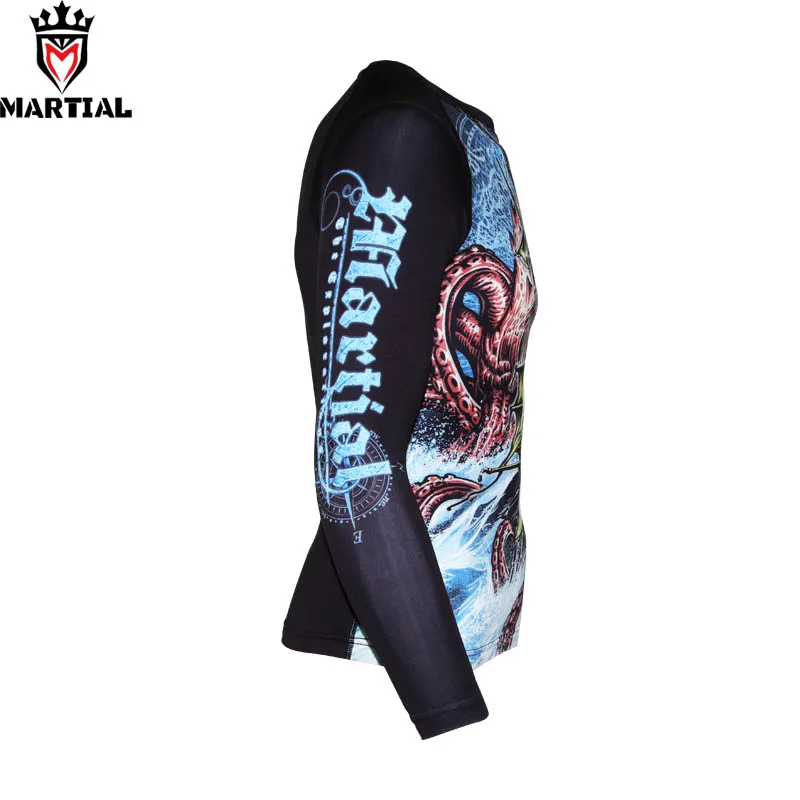 Боевые искусства: Исследование печатных ММА rashguards BJJ Джерси боксерская версия